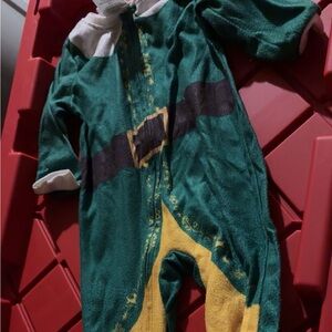 Green and Yellow Elf Costume Onesie